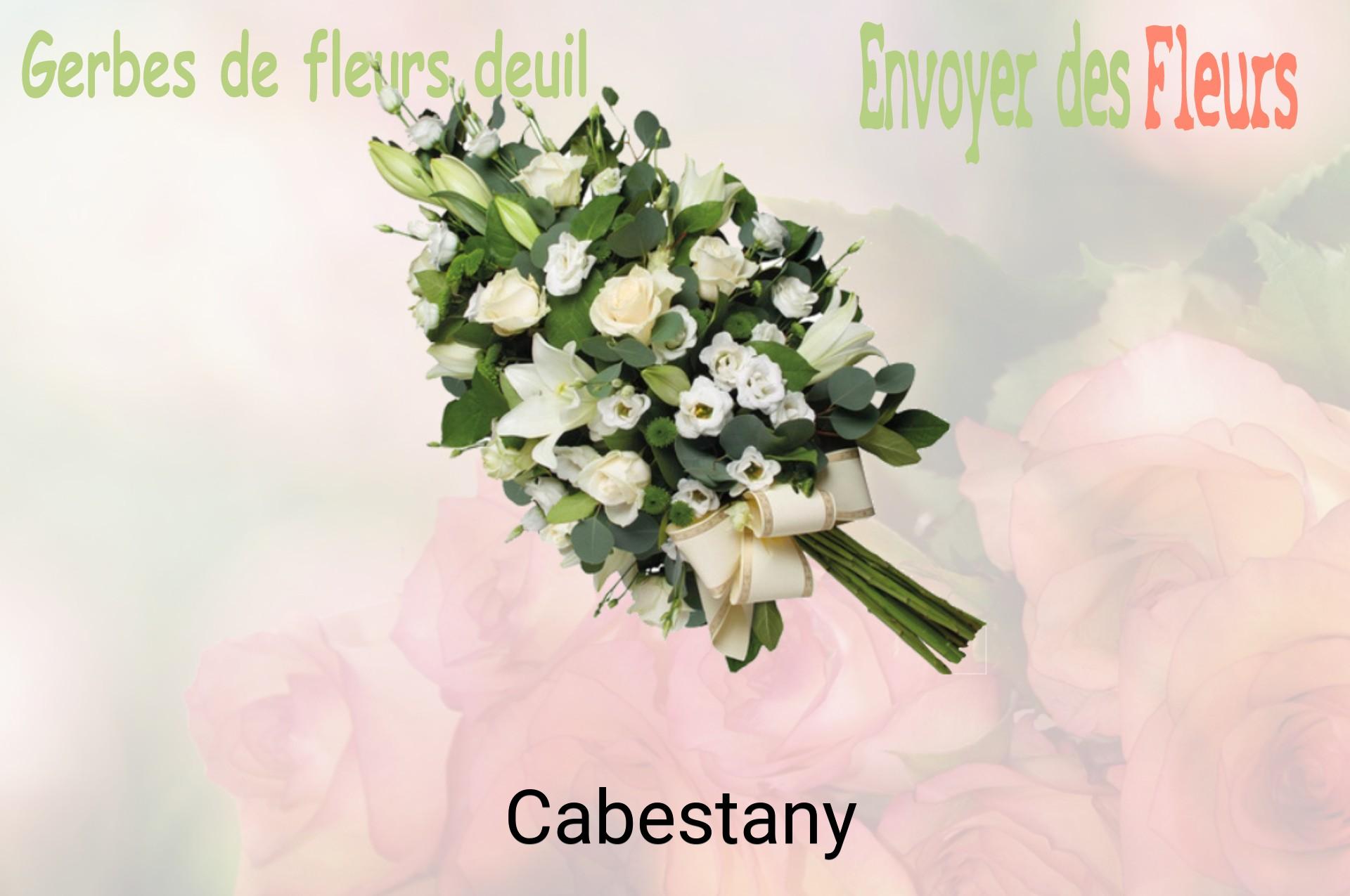 Gerbe de fleurs de deuil livrée à Cabestany